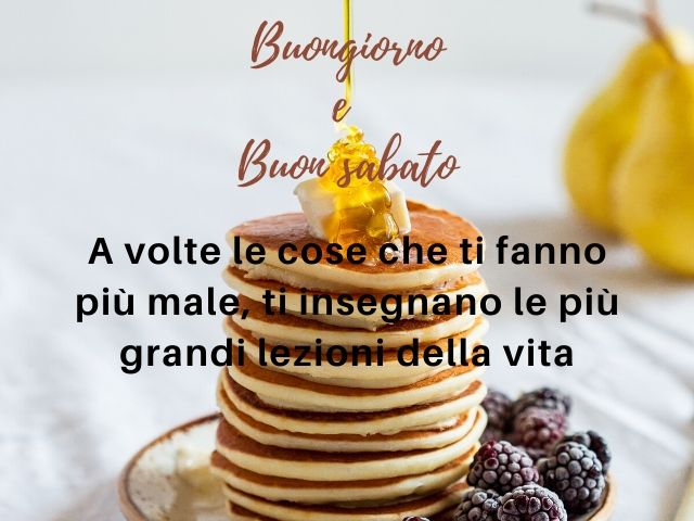 Buongiorno e buon sabato. A volte le cose che ti fanno più male, ti insegnano le più grandi lezioni della vita.