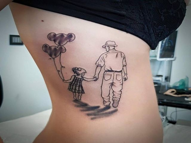 padre e figlia tatuaggi