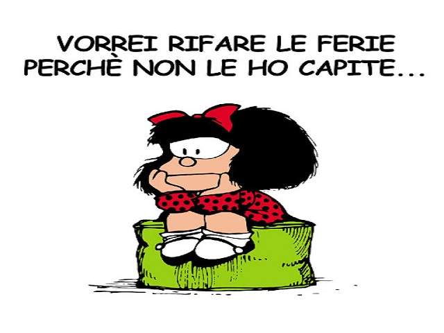 Vorrei rifare le ferie perché non le ho capite...
