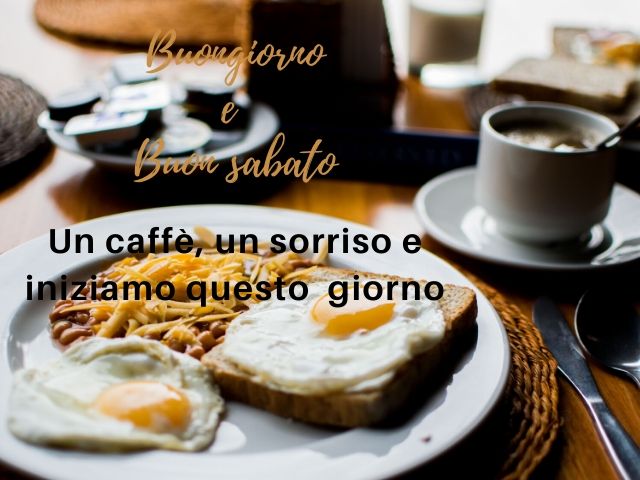 Buongiorno e buon sabato. Un caffè, un sorriso e iniziamo questo giorno.