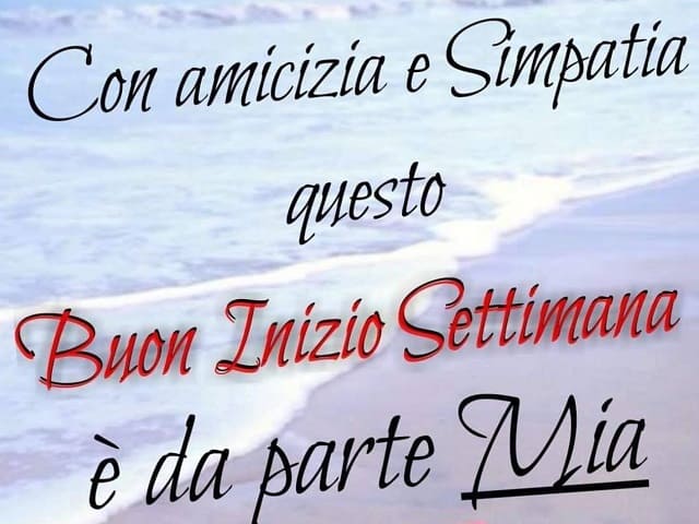 Con amicizia e simpatia questo buon inizio settimana è da parte mia.