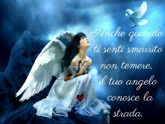 Anche quando ti senti smarrito non temere, il tuo angelo conosce la strada.