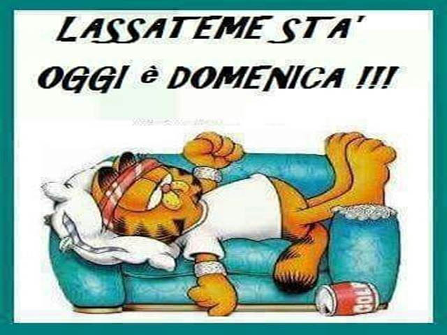 Lassateme stà oggi è domenica!!!