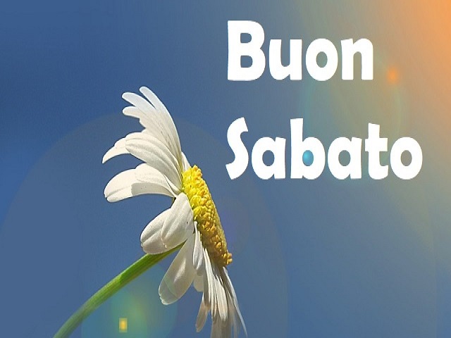 Buon sabato.