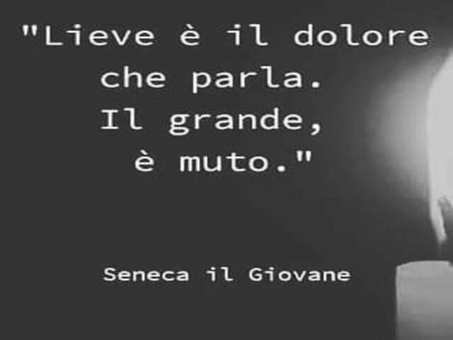 Lieve è il dolore che parla. Il grande è muto.(Seneca il Giovane)