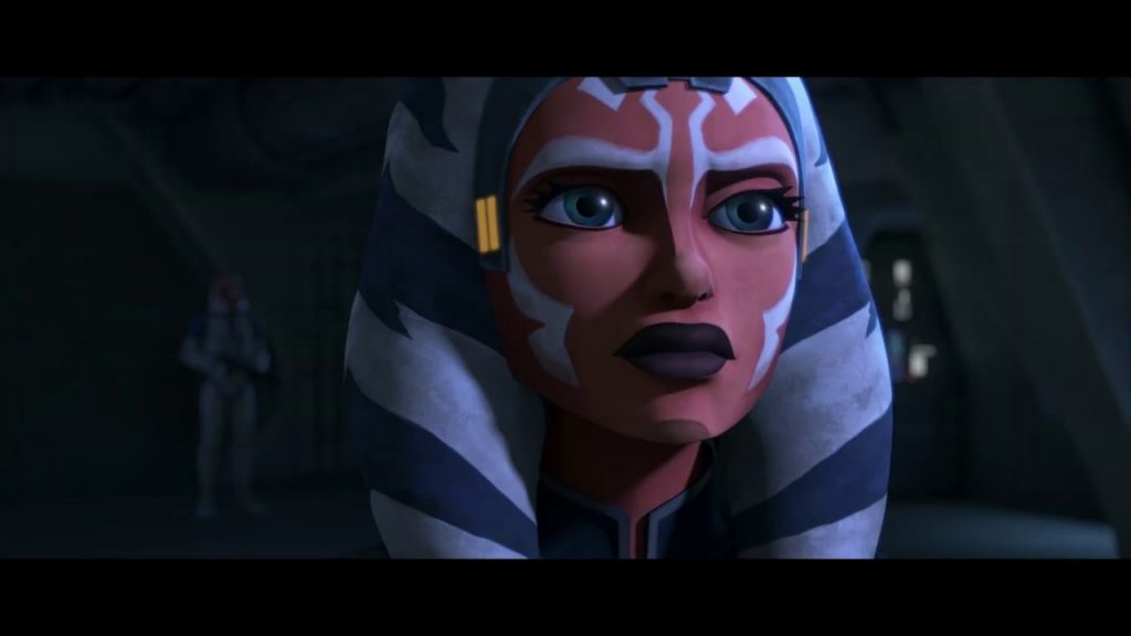 Ahsoka avverte che Anakin è passato al lato oscuro.Fonte: YouTube