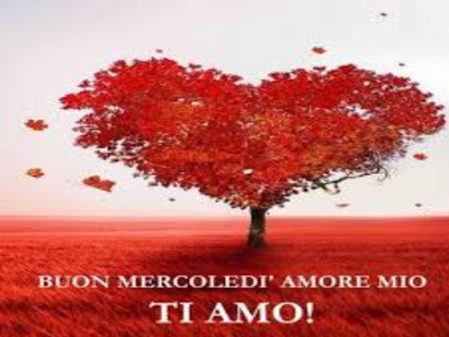 Buon mercoledì amore mio ti amo!