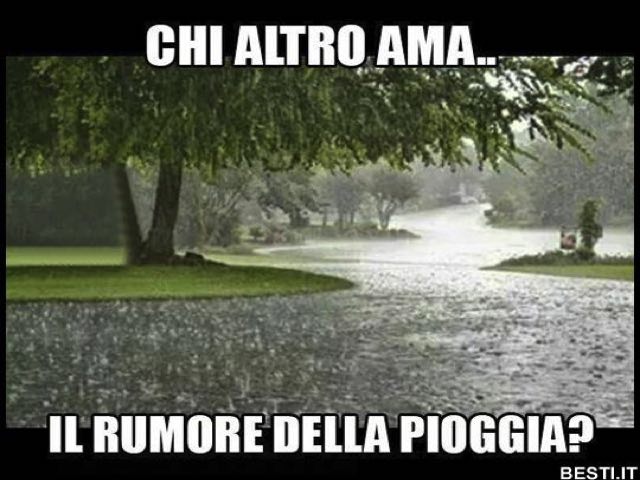 Chi altro ama il rumore della pioggia?