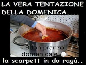 La vera tentazione della domenica: la scarpett in do ragù!(La vera tentazione della domenica: la scarpetta nel ragù!)Buon pranzo domenicale!