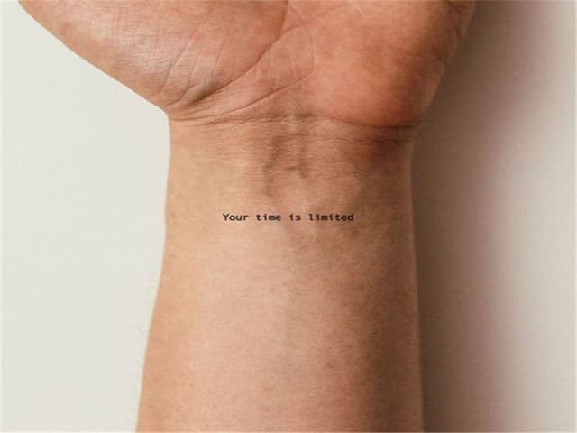 Your time is limited. (Il tuo tempo è limitato).
