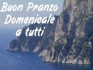Buon pranzo domenicale a tutti.