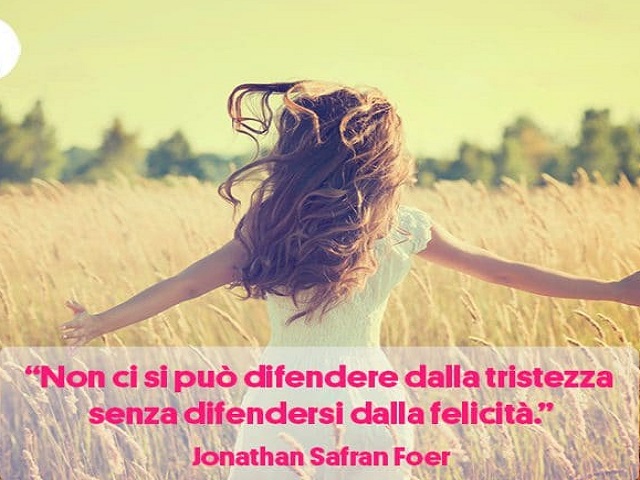 Non ci si può difendere dalla tristezza senza difendersi dalla felicità. (Jonathan Safran Foer)