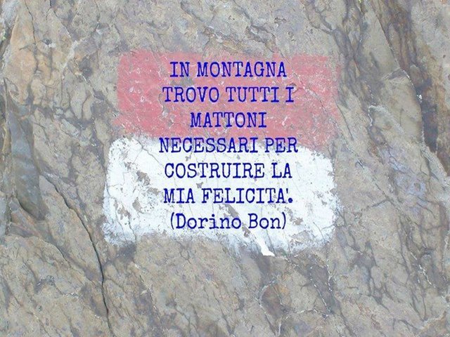 In montagna trovo tutti i mattoni necessari per costruire la mia felicità (Dorino Bon)
