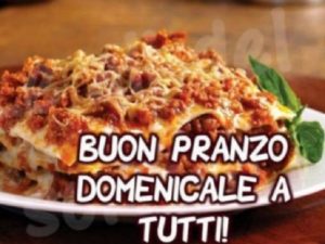 Buon pranzo domenicale a tutti!