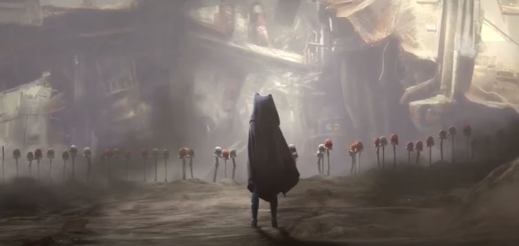 Ahsoka di fronte alle strazianti tombe dei cloni