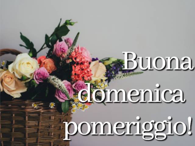 Buona domenica pomeriggio!