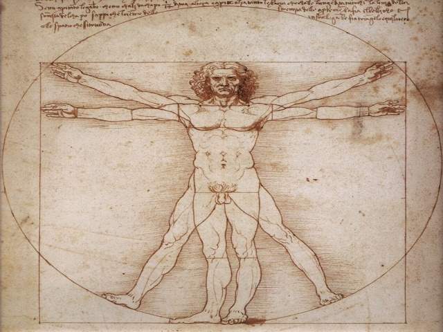 Leonardo Da Vinci, "L'uomo Vitruviano", 1490