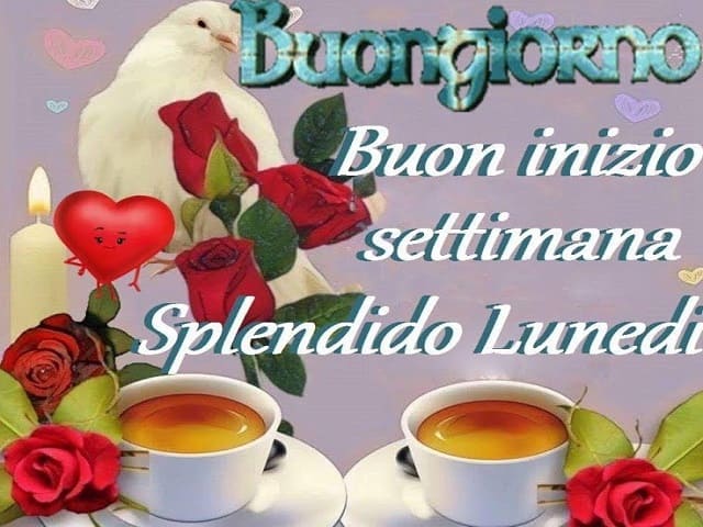 Buongiorno! Buon inizio settimana. Splendido lunedì.