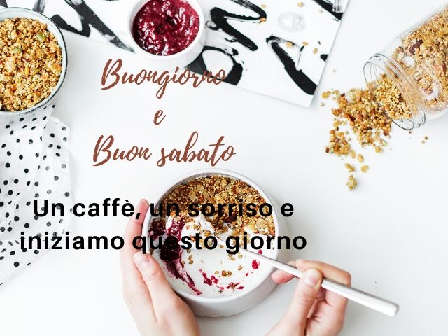 Buongiorno e buon sabato. Un caffè, un sorriso e iniziamo questo giorno.