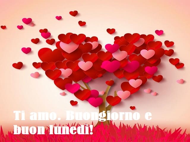Ti amo. Buongiorno e buon lunedì!