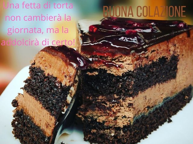 Una fetta di torta non cambierà la giornata, ma la addolcirà di certo! Buona colazione!
