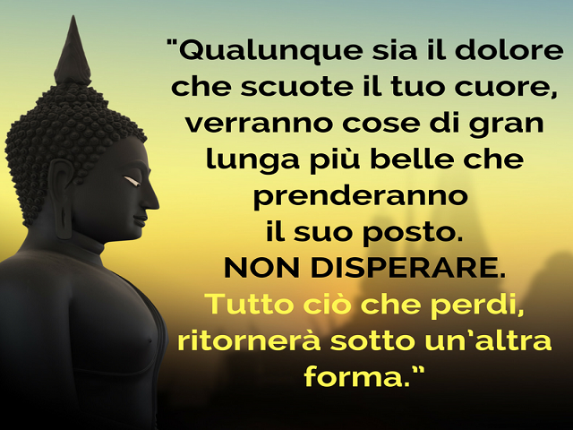 Qualunque sia il dolore che scuote il tuo cuore, verranno cose di gran lunga più belle che prenderanno il suo posto. Non disperare. Tutto ciò che perdi, ritornerà sotto un'altra forma.