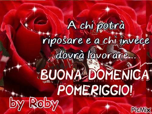A chi potrà riposare e a chi invece dovrà lavorare, buona domenica pomeriggio!