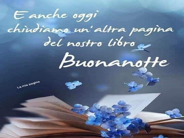 E anche oggi chiudiamo un'altra pagina del nostro libro. Buonanotte.