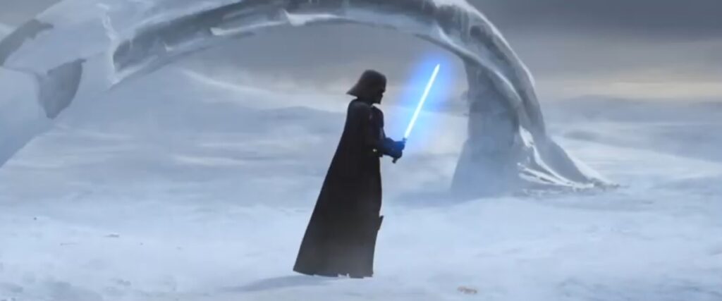 Darth Vader nell'ultima scena.Fonte: YouTube