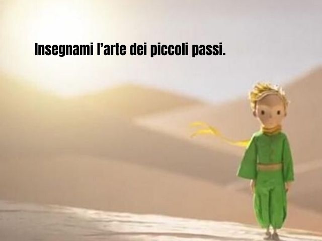 Insegnami l’arte dei piccoli passi.