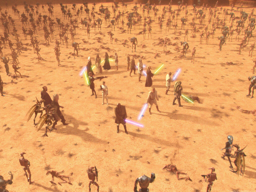 I jedi alla battaglia di Geonosis. Fonte: Star Wars