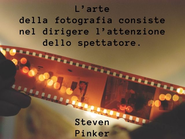 L’arte della fotografia consiste nel dirigere l’attenzione dello spettatore.(Steven Pinker)