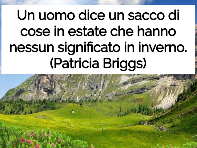 Un uomo dice un sacco di cose in estate che hanno nessun significato in inverno.(Patricia Briggs)