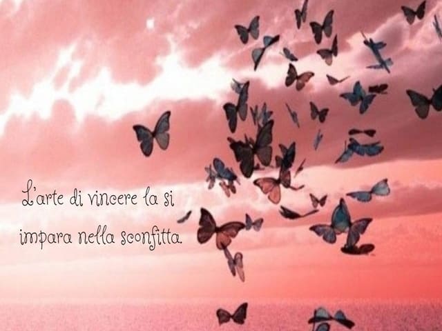 L’arte di vincere la si impara nella sconfitta.