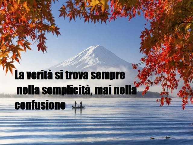 La verità si trova sempre nella semplicità, mai nella confusione.