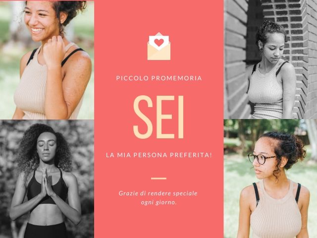 Piccola promemoria: sei la mia persona preferita! Grazie di rendere speciale ogni giorno.