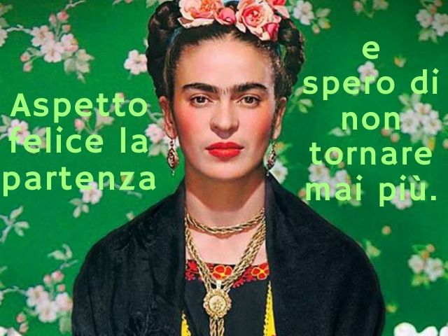 Aspetto felice la partenza - e spero di non tornare mai più.