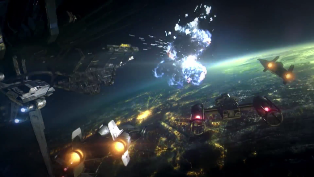 In alto a sinistra una struttura che ricorda  le stazioni di classe Emperess