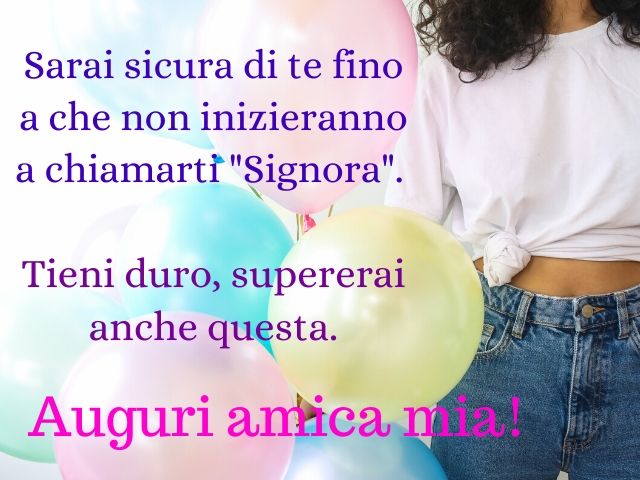 Sarai sicura di te fino a che non inizieranno a chiamarti "Signora".Tieni duro, supererai anche questa.Auguri amica mia!