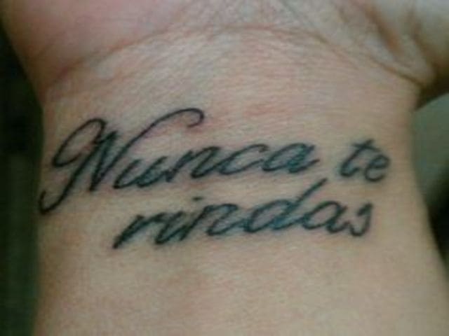 Nuncas te rindas.(Non mollare mai)