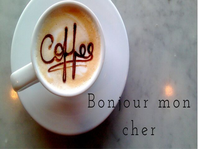 Bonjour mon cher. (Buongiorno mio caro.)