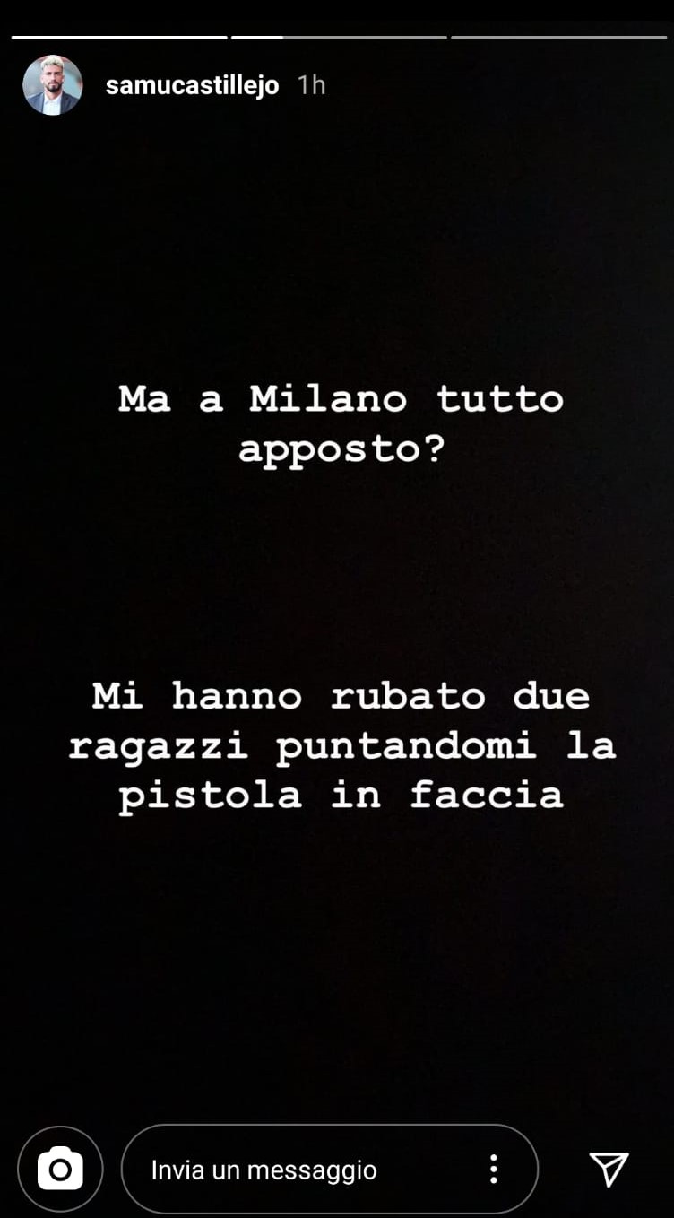 Samuel Castillejo rapinato da due malviventi a Milano