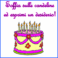 Soffia sulle candeline ed esprimi un desiderio!Buon compleanno!