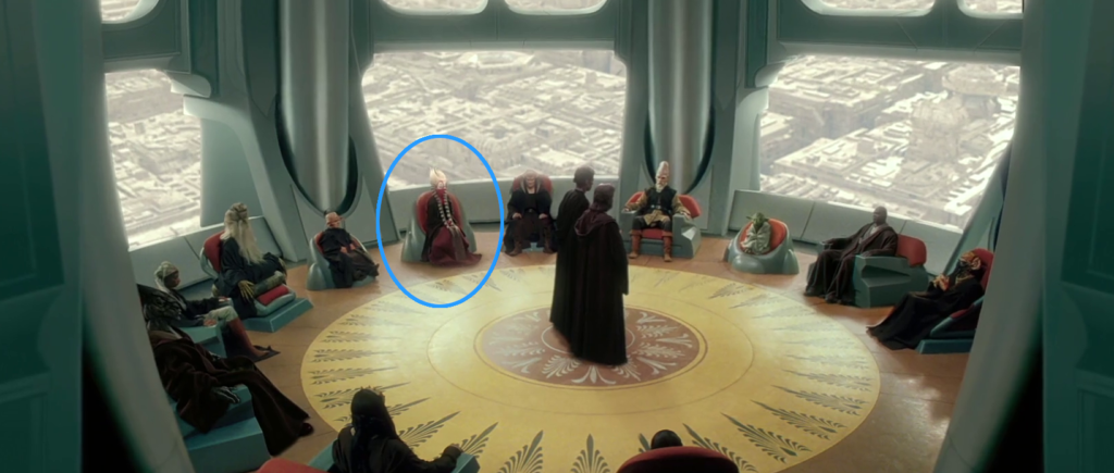 La prima apparizione dela maestra Shaak-Ti ne L'attacco dei cloni