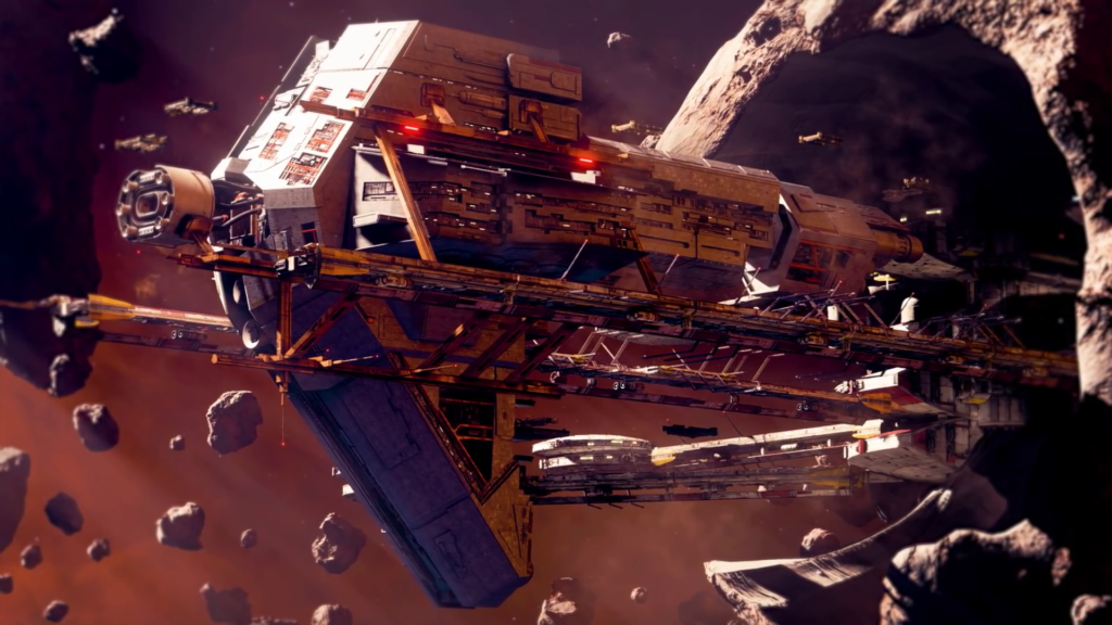 Una Starhawk in costruzione nei cantieri di Nadiri