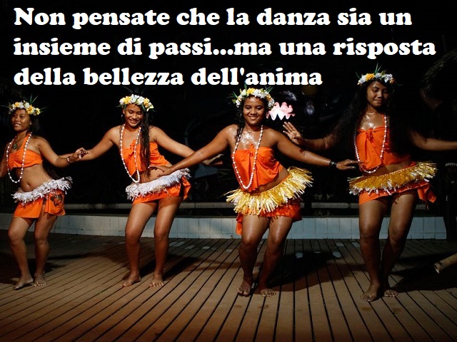 Non pensate che la danza sia un insieme di passi...ma una risposta della bellezza dell'anima