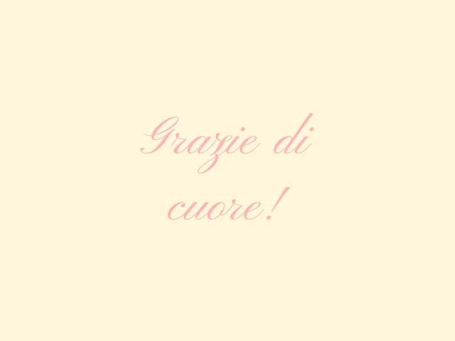 Grazie di cuore!