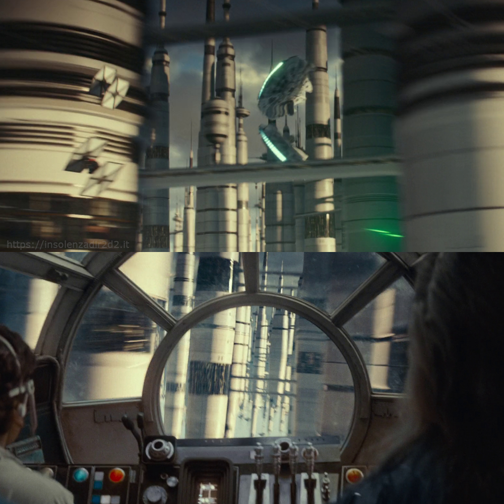 Le Guglie di Ivexia riflettono l'immagine del Millennium Falcon