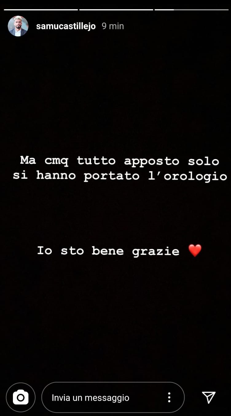 Samuel Castillejo rapinato da due malviventi a Milano