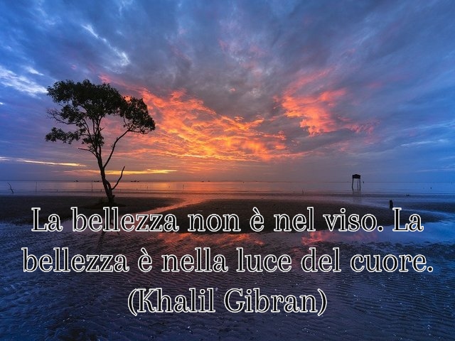 La bellezza non è nel viso. La bellezza è nella luce del cuore. (Khalil Gibran)